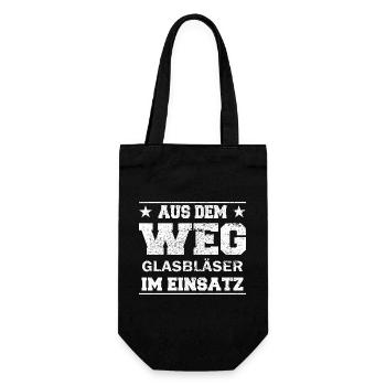 Aus dem Weg Glasbläser im Einsatz Design - Geschenkbeutel für Flaschen - Schwarz - Vorne