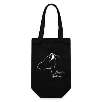 Deutscher Jagdterrier Profil Hunde Hund Wilsigns - Geschenkbeutel für Flaschen - Schwarz - Vorne