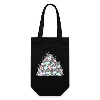Licorne Bouquet Drôle - Sac à bouteille - noir - Devant