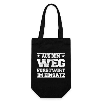 Aus dem Weg Forstwirt im Einsatz Design - Geschenkbeutel für Flaschen - Schwarz - Vorne
