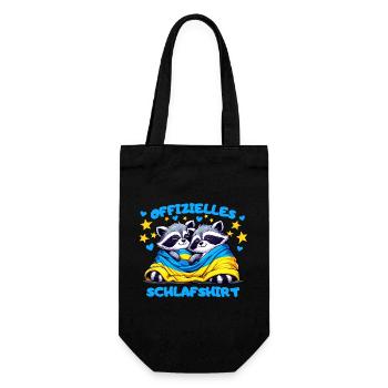 Your cuddly sleeping shirt with a heart for Ukraine - Gift Bag for Bottles - black - Front