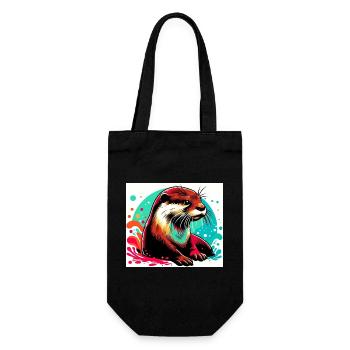 Otter - Gift Bag for Bottles - black - Front