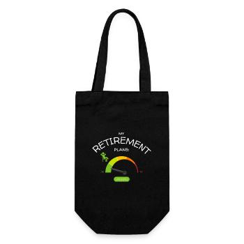 Retirement Plans: Relaxed Low Stress Levels - Gift Bag for Bottles - black - Front