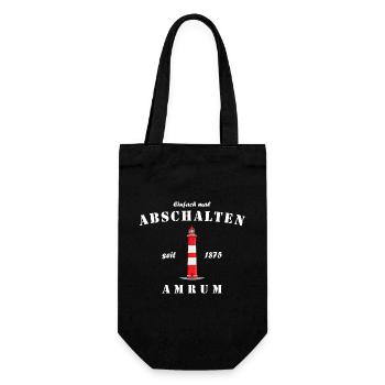 Lighthouse on Amrum, Just take a deep breath - Gift Bag for Bottles - black - Front