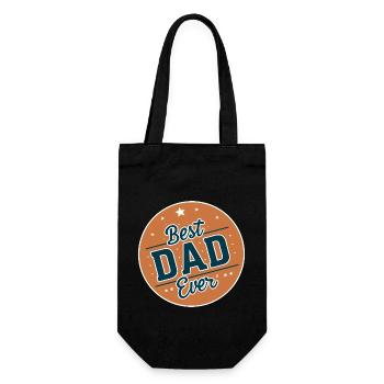 Best Dad Forever for Father's Day or Birthday - Gift Bag for Bottles - black - Front