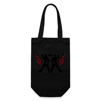 Drinking Beer Silhouette - Gift Bag for Bottles - black - Front