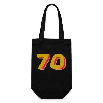 70. 70 JAHRE. 70-JÄHRIGES JUBILÄUM. 70-JÄHRIGES JUBILÄUM. - Geschenkbeutel für Flaschen - Schwarz - Vorne