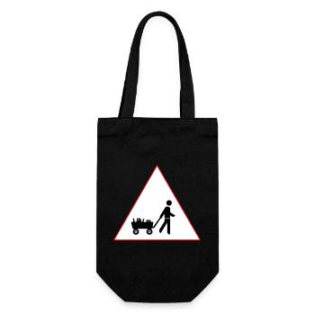 Männer und Bier - was braucht man(n) mehr? - Geschenkbeutel für Flaschen - Schwarz - Vorne