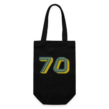 70. 70 ANS. 70e ANNIVERSAIRE. ANNIVERSAIRE 70 ANS. - Sac à bouteille - noir - Devant