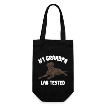 Chocolate Brown Labrador Retriever Dog - Gift Bag for Bottles - black - Front