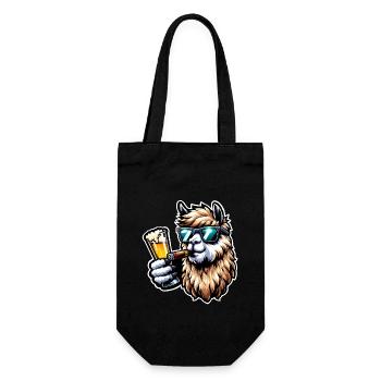 Alpaka Bier Zigarre - Geschenkbeutel für Flaschen - Schwarz - Vorne