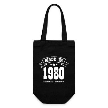 Vintage Vibes made in 1980 - Gift Bag for Bottles - black - Front