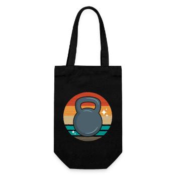 Kettlebell Workout Fitness Training - Geschenkbeutel für Flaschen - Schwarz - Vorne