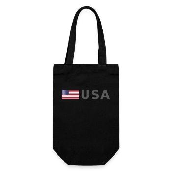 ÉQUIPE États-Unis Drapeau américain devant la police de caractères - Sac à bouteille - noir - Devant