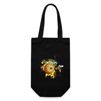 Ruche Abeille Apiculteur - Sac à bouteille - noir - Devant