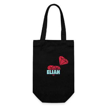 Eliah als Kostbar - Geschenkbeutel für Flaschen - Schwarz - Vorne