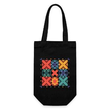 Funny Quilting I Still Play With Blocks Quilt - Gift Bag for Bottles - black - Front