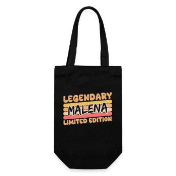 Name Malena - Gift Bag for Bottles - black - Front