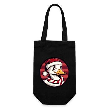 Animal de Noël de l’oie - Sac à bouteille - noir - Devant