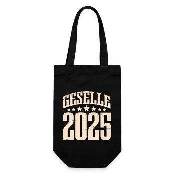 Geselle 2025 Gesellenprüfung - Geschenkbeutel für Flaschen - Schwarz - Vorne