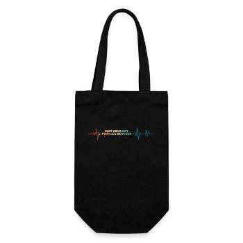 Battement de coeur mon cœur bat pour les moteurs - Sac à bouteille - noir - Devant