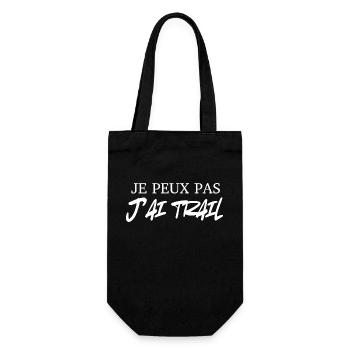 Ich kann nicht, ich habe eine Spur - Geschenkbeutel für Flaschen - Schwarz - Vorne