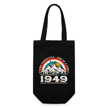 75e anniversaire Original Décembre Né en 1949 - Sac à bouteille - noir - Devant