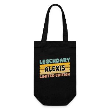 Alexis as a name - Gift Bag for Bottles - black - Front