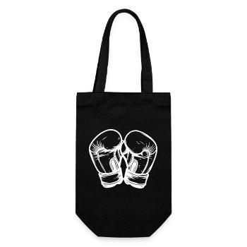 Kickboxing Gloves Drawing - Gift Bag for Bottles - black - Front