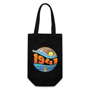 Vintage 1941 – Limited Edition 84th Birthday - Gift Bag for Bottles - black - Front