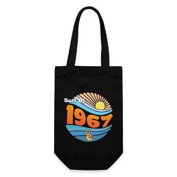 Legendär seit 1967 – 58 Jahre Größe - Geschenkbeutel für Flaschen - Schwarz - Vorne