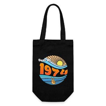 Timeless 1974 – Wir feiern 51 wundervolle Jahre - Geschenkbeutel für Flaschen - Schwarz - Vorne