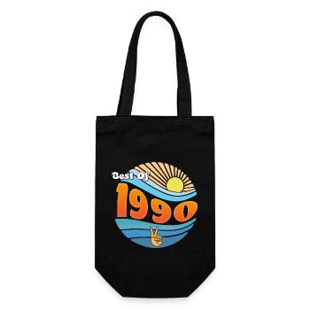 Jahrgang 1990 – Limitierte Auflage 35. Geburtstag - Geschenkbeutel für Flaschen - Schwarz - Vorne