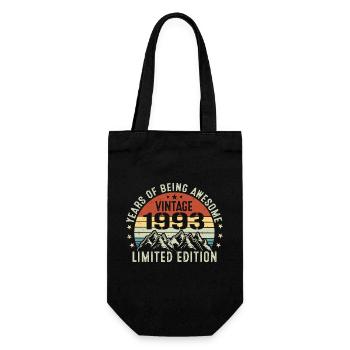 Gift to Celebrate Your Birth Year 1993 - Gift Bag for Bottles - black - Front