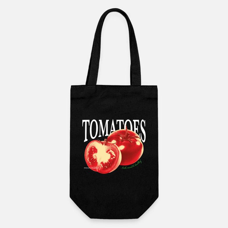 Tomatoes – Fresh Foodie Statement - Gift Bag for Bottles - black