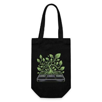 ctrl alt plant Garten Design - Geschenkbeutel für Flaschen - Schwarz - Vorne