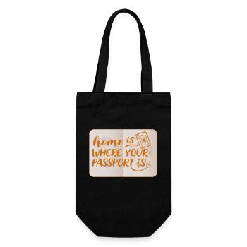 Travel-Saying-Home is... - Gift Bag for Bottles - black - Front