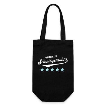Bester Schwiegersohn Beste Schwiegersöhne Sohn - Geschenkbeutel für Flaschen - Schwarz - Vorne