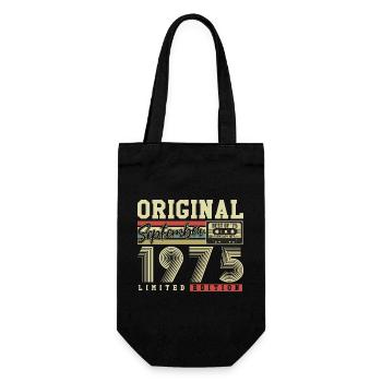 Carte d'anniversaire originale vintage de septembre 1975 - Sac à bouteille - noir - Devant