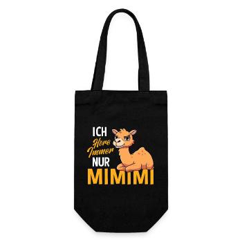 Ich Höre Immer Nur Mimimi Kamel - Geschenkbeutel für Flaschen - Schwarz - Vorne