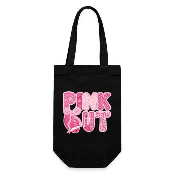 Pink Out Brustkrebs Fußball - Geschenkbeutel für Flaschen - Schwarz - Vorne