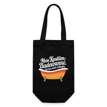 Mein Kostüm: Badewanne - Ich Lass Mich Volllaufen - Geschenkbeutel für Flaschen - Schwarz - Vorne