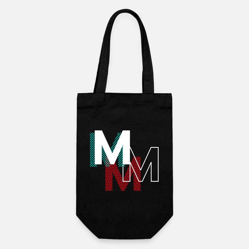 M Lettering Gifts - Gift Bag for Bottles - black