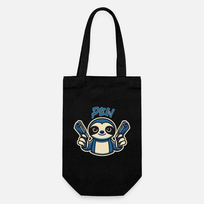 Cute Sloth Pew - Geschenkbeutel für Flaschen - Schwarz