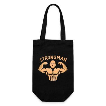 Strongman Bodybuilder – Strength & Muscle Power - Gift Bag for Bottles - black - Front