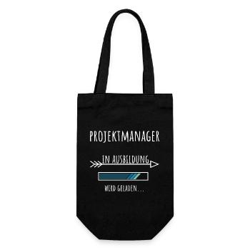 Project Manager Project Management Studies Profession - Gift Bag for Bottles - black - Front