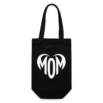 Police de maman en forme de cœur pour mamans, mamans, mamans - Sac à bouteille - noir - Devant