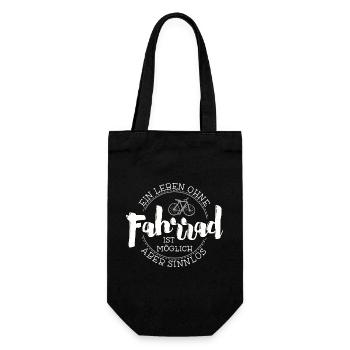 A life without a BIKE is pointless - Gift Bag for Bottles - black - Front