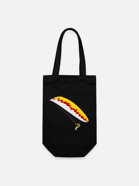 Bunter Gleitschirm - Geschenkbeutel für Flaschen - Schwarz
