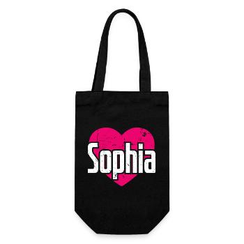 I Love Sophia Pink Heart I Love Sophia - Gift Bag for Bottles - black - Front